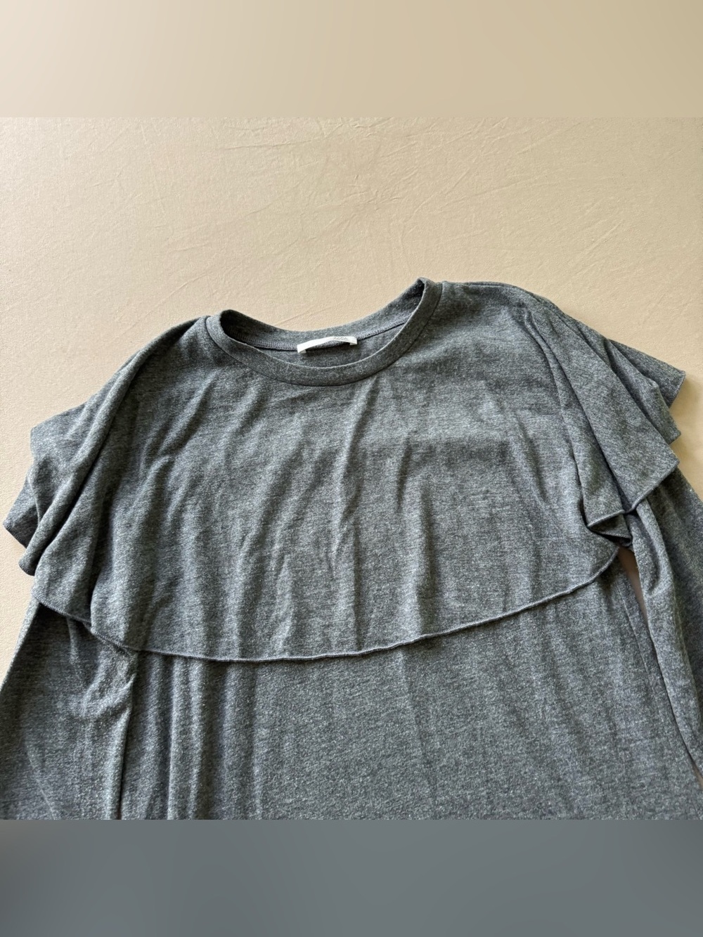 Zara Ruffle Cape Overlay Top - Picture 2 of 5